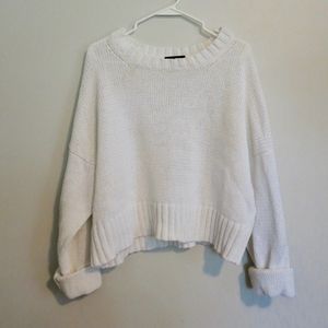 J.Crew Boxy White Knit Sweater